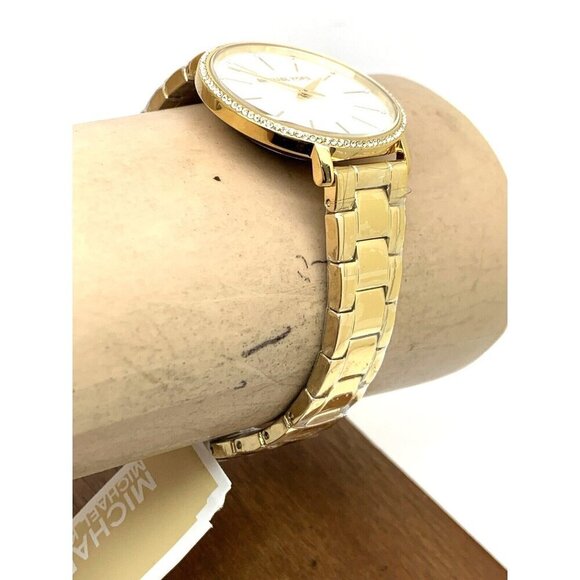 Michael Kors Women's Watch MK1065SET Quartz Mother of Pearl Dial Gold St… - Picture 12 of 14